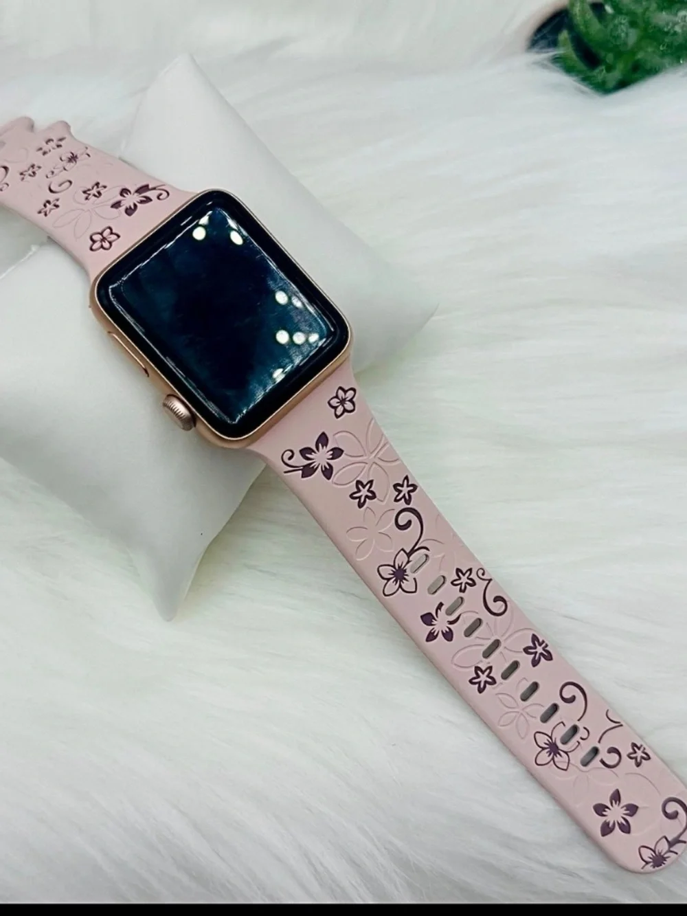 New Floral Design Apple Watch Bands  38mm 40mm 41mm Pink Brown